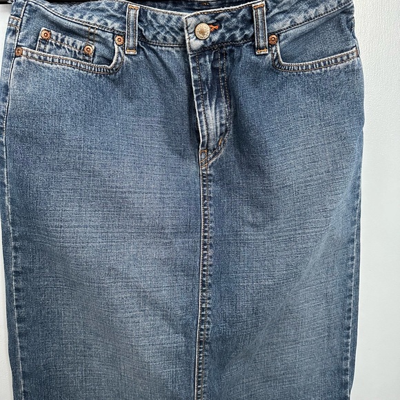 Lucky Brand Dungarees, long denim skirt - Picture 12 of 13